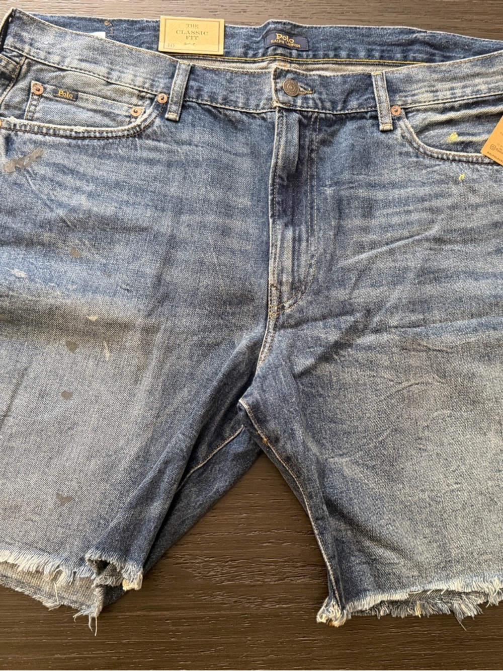 Polo by Ralph Lauren Distressed Light Wash Denim Jean Shorts